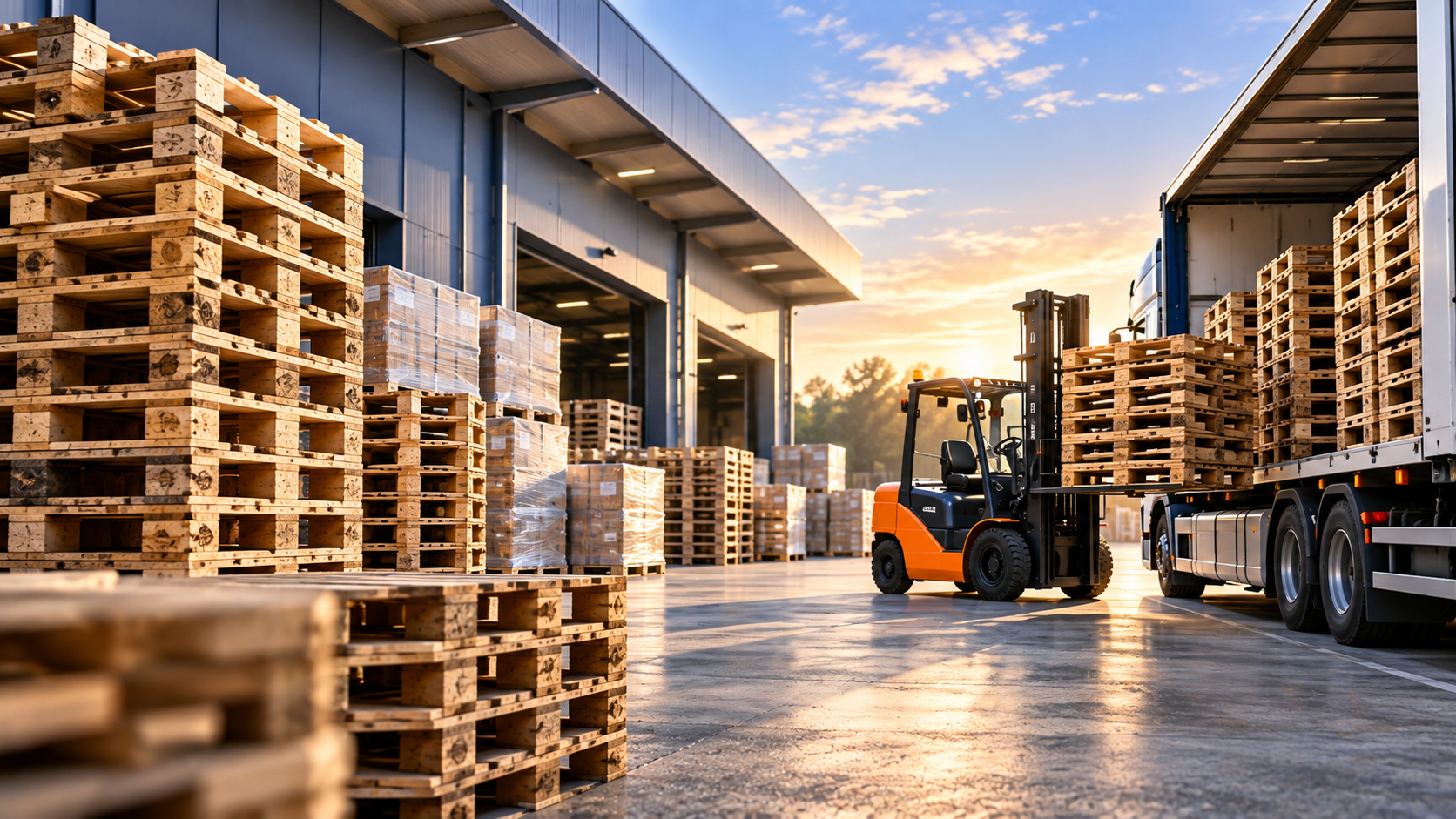 Stoccaggio bancali e carico pallet in legno in provincia di Como